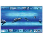 Sous-main 'Dauphins', (L)550 x (H)350 mm