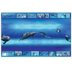 Sous-main 'Dauphins', (L)550 x (H)350 mm