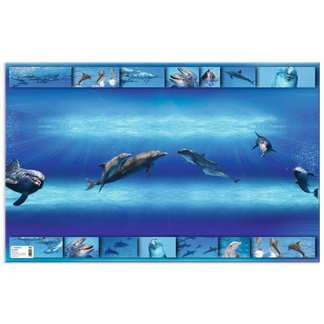 Sous-main 'Dauphins', (L)550 x (H)350 mm