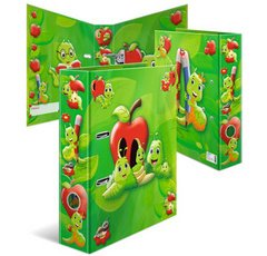 Classeur à motif pour école maternelle 'Fritz le ver'