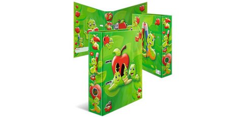 Classeur à motif pour école maternelle 'Fritz le ver'