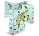 Classeur à motif pour école maternelle Carte du monde