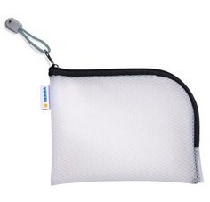 Pochette à fermeture à zip 'Mesh Bags', A6, noir