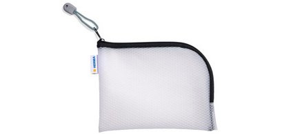 Pochette à fermeture à zip 'Mesh Bags', A6, noir