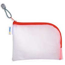 Pochette à fermeture à zip 'Mesh Bags', A6, noir