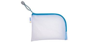 'Mesh Bags' Zip Closure Pouch, A6, Black