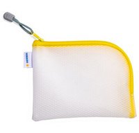 'Mesh Bags' Zip Closure Pouch, A6, Black