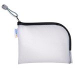 Pochette à fermeture à zip 'Mesh Bags', A7, noir