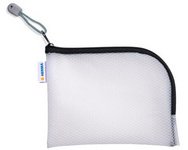 Pochette à fermeture à zip 'Mesh Bags', A7, noir