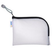 Pochette à fermeture à zip 'Mesh Bags', A7, noir