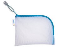 Pochette à fermeture à zip 'Mesh Bags', A7, noir