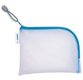 Pochette à fermeture à zip 'Mesh Bags', A7, noir