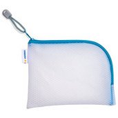 Pochette à fermeture à zip 'Mesh Bags', A7, noir