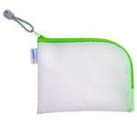 Pochette à fermeture à zip 'Mesh Bags', A7, noir