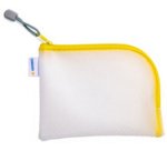 Pochette à fermeture à zip 'Mesh Bags', A7, noir