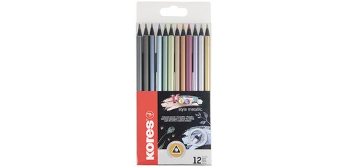 Kleurpotlood 'Kolores Metallic Style' - etui van 12 stuks
