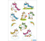 Autocollants DECOR 'Bébé licorne', pailleté