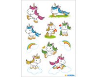 Autocollants DECOR 'Bébé licorne', pailleté