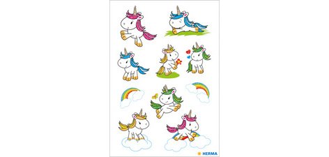 Autocollants DECOR 'Bébé licorne', pailleté