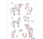 Autocollants DECOR 'Poney', pailleté