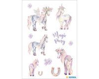 Autocollants DECOR 'Poney', pailleté