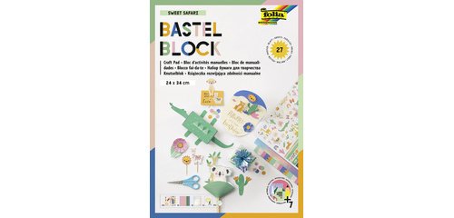 Bloc d'activités manuelles 'Sweet Safari', 240 x 340mm