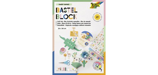 Bloc d'activités manuelles 'Sweet Safari', 240 x 340mm