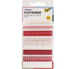 Ruban en tissu set 'Rosy Love', longueur totale: 5,5 m