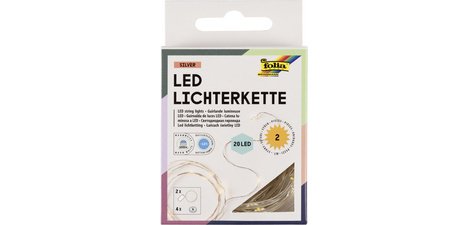 Guirlande lumineuse LED, fonctionne à pile, 20 LED