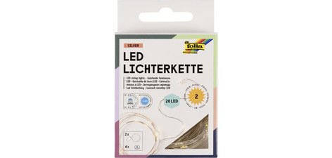 Guirlande lumineuse LED, fonctionne à pile, 20 LED