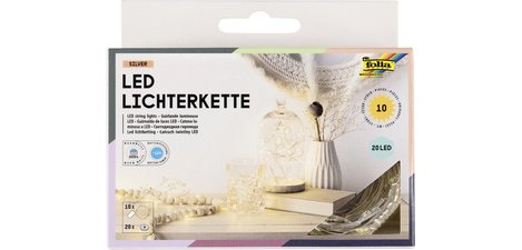 Guirlande lumineuse LED, fonctionne à pile, 20 LED