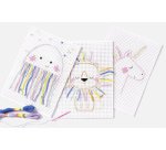 Carton à broder 'Animals', 175 x 245 mm, imprimé