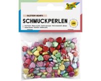 Bijoux en perle 'Glittery Hearts', lisse/en relief