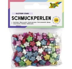 Bijoux en perle 'Glittery Stars', lisse/en relief