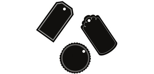 Etiquette ardoise à suspendre, stylo inclus, noir