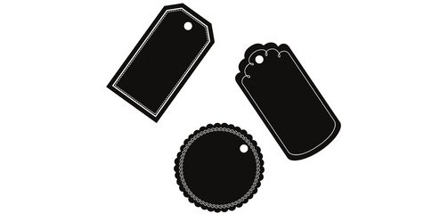 Etiquette ardoise à suspendre, stylo inclus, noir