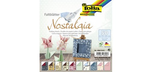 Papier à plier 'Nostalgia', 150 x 150 mm, 50 feuilles