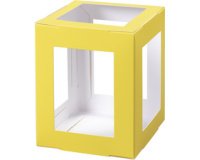 Pièces en carton pour lanterne, 135x135x180 mm, jaune