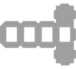 Pièces en carton pour lanterne, 135x135x180 mm