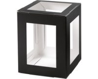 Pièces en carton pour lanterne, 135x135x180 mm, noir