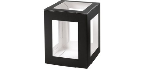 Pièces en carton pour lanterne, 135x135x180 mm, noir