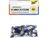 Pierres décoratives 'Sparkling Blue', acrylique