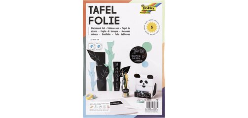 Film à tableau ardoise en PVC, 230 x 330 mm, noir