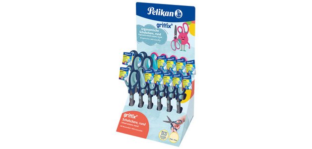 Ciseaux écolier griffix, rond,présentoir de comptoir