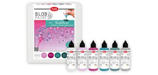 ViVA DECOR Set de peinture Blob Paint 'Pissenlit', 6 pièces