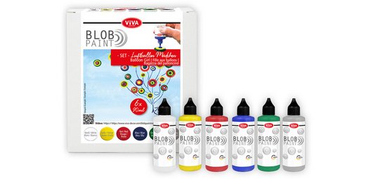 ViVA DECOR Set de peinture Blob Paint 'Fillette aux ballons'