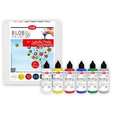 ViVA DECOR Set de peinture Blob Paint 'Fillette aux ballons'