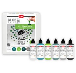ViVA DECOR Set de peinture Blob Paint 'Parapluie', 6 pièces