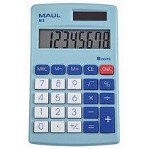 Calculatrice de poche M 8, 8 chiffres, bleu clair