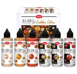 ViVA DECOR Set de peinture Blob Paint Golden Glow, 6 pièces